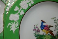 SPODE CHELSEA  BIRD GREEN R4689 SMOOTH-  LUNCH PLATE  #3   .....         http://jaapiesfinechinastore.com