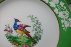 SPODE CHELSEA  BIRD GREEN R4689 SMOOTH-  LUNCH PLATE  #3   .....         http://jaapiesfinechinastore.com