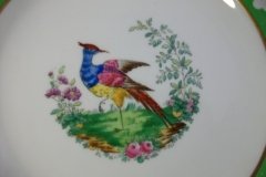 SPODE CHELSEA  BIRD GREEN R4689 SMOOTH-  LUNCH PLATE  #3   .....         http://jaapiesfinechinastore.com