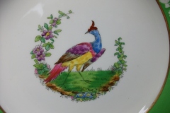 SPODE CHELSEA  BIRD GREEN R4689 SMOOTH-  LUNCH PLATE  #4   .....         https://www.jaapiesfinechinastore.com