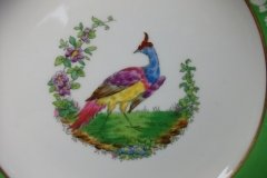 SPODE CHELSEA  BIRD GREEN R4689 SMOOTH-  LUNCH PLATE  #4   .....         http://jaapiesfinechinastore.com