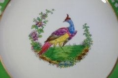 SPODE CHELSEA  BIRD GREEN R4689 SMOOTH-  LUNCH PLATE  #4   .....         http://jaapiesfinechinastore.com