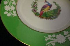 SPODE CHELSEA  BIRD GREEN R4689 SMOOTH-  LUNCH PLATE  #4   .....         http://jaapiesfinechinastore.com