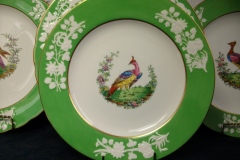 SPODE CHELSEA  BIRD GREEN R4689 SMOOTH-  LUNCH PLATE  #5   .....         https://www.jaapiesfinechinastore.com