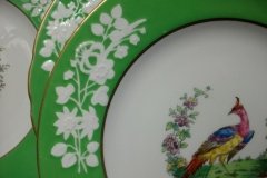 SPODE CHELSEA  BIRD GREEN R4689 SMOOTH-  LUNCH PLATE  #5   .....         http://jaapiesfinechinastore.com