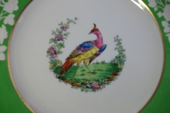 SPODE CHELSEA  BIRD GREEN R4689 SMOOTH-  LUNCH PLATE  #5   .....         https://www.jaapiesfinechinastore.com