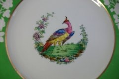 SPODE CHELSEA  BIRD GREEN R4689 SMOOTH-  LUNCH PLATE  #5   .....         http://jaapiesfinechinastore.com