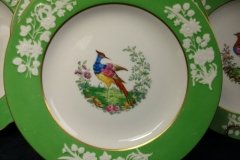 SPODE CHELSEA  BIRD GREEN R4689 SMOOTH-  LUNCH PLATE  #6   .....         http://jaapiesfinechinastore.com