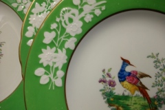 SPODE CHELSEA  BIRD GREEN R4689 SMOOTH-  LUNCH PLATE  #6   .....         https://www.jaapiesfinechinastore.com