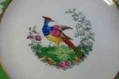 SPODE CHELSEA  BIRD GREEN R4689 SMOOTH-  LUNCH PLATE  #6   .....         http://jaapiesfinechinastore.com