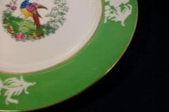 SPODE CHELSEA  BIRD GREEN R4689 SMOOTH-  LUNCH PLATE  #6   .....         http://jaapiesfinechinastore.com