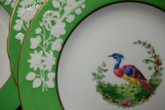 SPODE CHELSEA  BIRD GREEN R4689 SMOOTH-  LUNCH PLATE  #7   .....         https://www.jaapiesfinechinastore.com