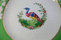 SPODE CHELSEA  BIRD GREEN R4689 SMOOTH-  LUNCH PLATE  #7   .....         http://jaapiesfinechinastore.com