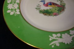 SPODE CHELSEA  BIRD GREEN R4689 SMOOTH-  LUNCH PLATE  #7   .....         https://www.jaapiesfinechinastore.com