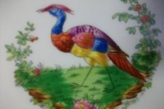 SPODE CHELSEA  BIRD GREEN R4689 SMOOTH-  LUNCH PLATE  #8   .....         http://jaapiesfinechinastore.com