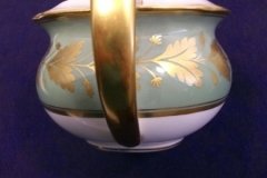 SPODE VALENTINE Y7706 GREEN WITH GOLD LEAF- COVERED SUGAR BOWL ..... http://jaapiesfinechinastore.com