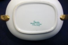 SPODE VALENTINE Y7706 GREEN WITH GOLD LEAF- COVERED SUGAR BOWL ..... http://jaapiesfinechinastore.com