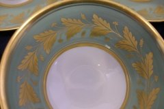 SPODE VALENTINE Y7706 GREEN WITH GOLD LEAF- CUP & SAUCER ..... http://jaapiesfinechinastore.com