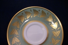 SPODE VALENTINE Y7706 GREEN WITH GOLD LEAF- CUP & SAUCER ..... https://www.jaapiesfinechinastore.com