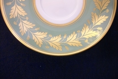 SPODE VALENTINE Y7706 GREEN WITH GOLD LEAF- CUP & SAUCER ..... https://www.jaapiesfinechinastore.com