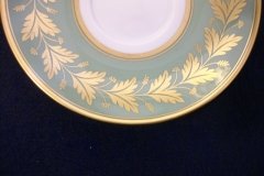 SPODE VALENTINE Y7706 GREEN WITH GOLD LEAF- CUP & SAUCER ..... http://jaapiesfinechinastore.com