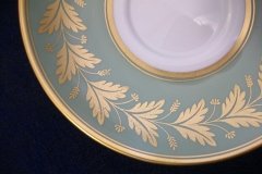 SPODE VALENTINE Y7706 GREEN WITH GOLD LEAF- CUP & SAUCER ..... http://jaapiesfinechinastore.com