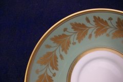 SPODE VALENTINE Y7706 GREEN WITH GOLD LEAF- CUP & SAUCER ..... http://jaapiesfinechinastore.com