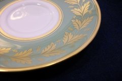 SPODE VALENTINE Y7706 GREEN WITH GOLD LEAF- CUP & SAUCER ..... http://jaapiesfinechinastore.com