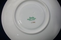 SPODE VALENTINE Y7706 GREEN WITH GOLD LEAF- CUP & SAUCER ..... http://jaapiesfinechinastore.com