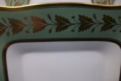 SPODE VALENTINE Y7706 GREEN WITH GOLD LEAF- SQUARE HANDLED CAKE SERVING PLATE    ..... http://jaapiesfinechinastore.com