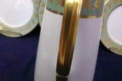 SPODE VALENTINE Y7706 GREEN WITH GOLD LEAF- COFFEE POT 6 CUPPER ..... http://jaapiesfinechinastore.com