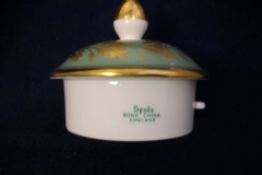 SPODE VALENTINE Y7706 GREEN WITH GOLD LEAF- COFFEE POT 6 CUPPER ..... https://www.jaapiesfinechinastore.com