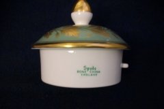 SPODE VALENTINE Y7706 GREEN WITH GOLD LEAF- COFFEE POT 6 CUPPER ..... http://jaapiesfinechinastore.com