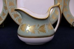 SPODE VALENTINE Y7706 GREEN WITH GOLD LEAF- CREAMER 8 OZ ..... http://jaapiesfinechinastore.com