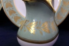 SPODE VALENTINE Y7706 GREEN WITH GOLD LEAF- CREAMER 8 OZ ..... http://jaapiesfinechinastore.com