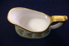 SPODE VALENTINE Y7706 GREEN WITH GOLD LEAF- CREAMER 8 OZ ..... http://jaapiesfinechinastore.com
