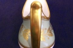 SPODE VALENTINE Y7706 GREEN WITH GOLD LEAF- CREAMER 8 OZ ..... http://jaapiesfinechinastore.com