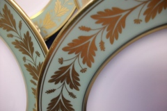 SPODE VALENTINE Y7706 GREEN WITH GOLD LEAF- SALAD PLATE 7 7/8" ..... https://www.jaapiesfinechinastore.com