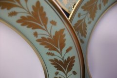 SPODE VALENTINE Y7706 GREEN WITH GOLD LEAF- SALAD PLATE 7 7/8" ..... http://jaapiesfinechinastore.com