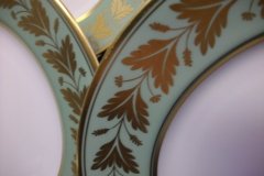 SPODE VALENTINE Y7706 GREEN WITH GOLD LEAF- SALAD PLATE 7 7/8" ..... http://jaapiesfinechinastore.com