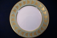 SPODE VALENTINE Y7706 GREEN WITH GOLD LEAF- SALAD PLATE 7 7/8" ..... https://www.jaapiesfinechinastore.com