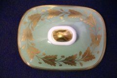 SPODE VALENTINE Y7706 GREEN WITH GOLD LEAF- TEAPOT 4 CUPPER ..... http://jaapiesfinechinastore.com