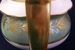 SPODE VALENTINE Y7706 GREEN WITH GOLD LEAF- TEAPOT 4 CUPPER ..... http://jaapiesfinechinastore.com