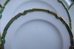 SPODE #Y939 GREEN TRIM- BREAD & BUTTER PLATE  ..... http://jaapiesfinechinastore.com