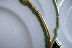 SPODE #Y939 GREEN TRIM- BREAD & BUTTER PLATE  ..... http://jaapiesfinechinastore.com