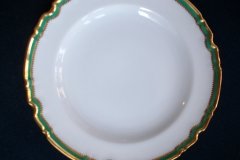 SPODE #Y939 GREEN TRIM- BREAD & BUTTER PLATE  ..... http://jaapiesfinechinastore.com