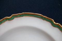 SPODE #Y939 GREEN TRIM- BREAD & BUTTER PLATE  ..... http://jaapiesfinechinastore.com