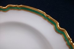 SPODE #Y939 GREEN TRIM- BREAD & BUTTER PLATE  ..... http://jaapiesfinechinastore.com