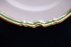 SPODE #Y939 GREEN TRIM- BREAD & BUTTER PLATE  ..... https://www.jaapiesfinechinastore.com