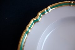 SPODE #Y939 GREEN TRIM- BREAD & BUTTER PLATE  ..... http://jaapiesfinechinastore.com